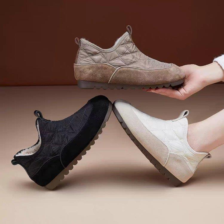 冬季加绒雪地靴百搭加厚防水女鞋2025爆款短靴子软底软面舒适棉鞋