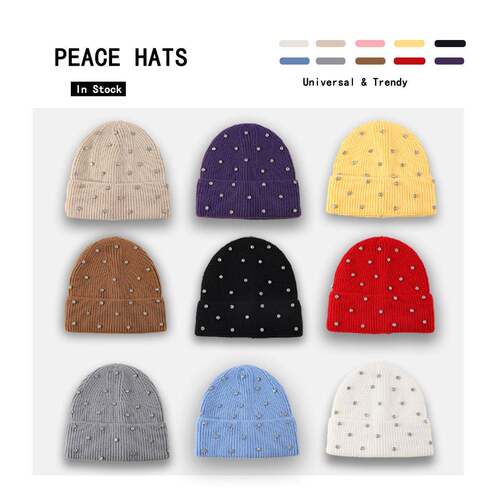 Unisex Faux Fur Beanie - Trendy Thick-Knit Warm Solid-Color