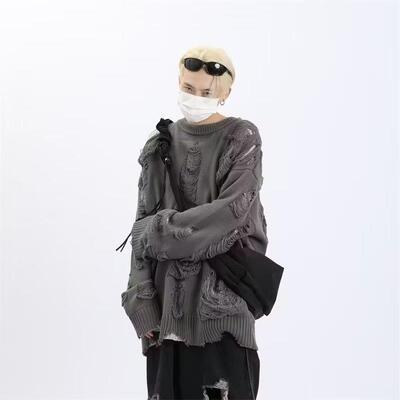 Long Sleeve Sweater Streetwear Mens Sweater Hip Hop Style