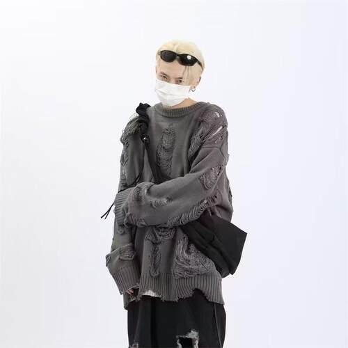 Long Sleeve Sweater Streetwear Mens Sweater Hip Hop Style