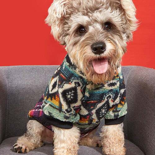 Colorful Fleece Dog Cat Sweater Warm Fall Winter Pets