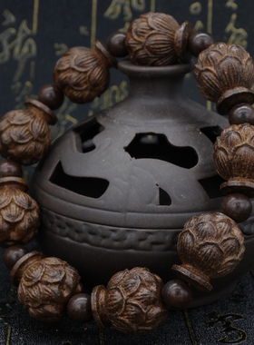 沉香木手串雕刻饰品文玩佛珠