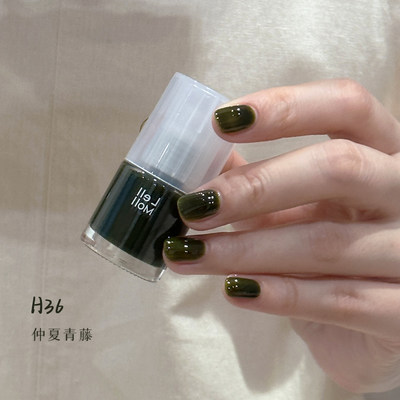 2025新款苔藓绿指甲油免烤快干