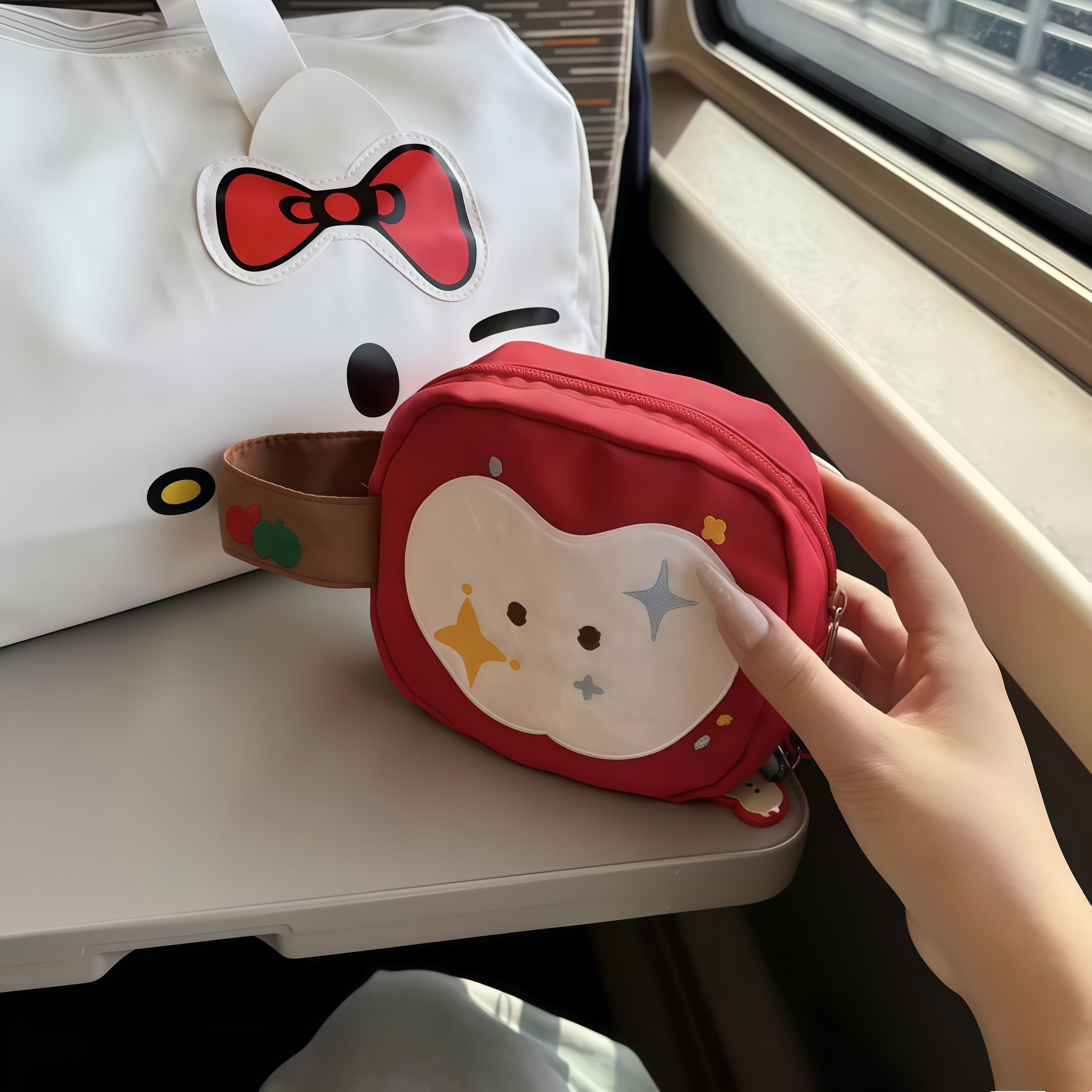 刺绣苹果钱包零钱包女款轻薄小巧ins风卡包精致可爱高颜值钱袋子