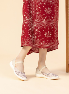 ILR因爱乐诗浪漫复古单鞋女时尚夏季一脚蹬软底舒适平底休闲女鞋