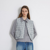 Jane 小香风马甲背心女外搭CMJ53001 新款 express 简表达25年春季