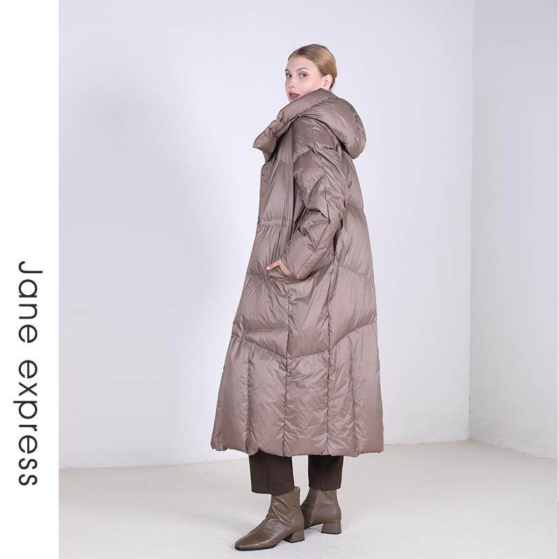 【反季清仓】90%充绒量女士中长款连帽修身百搭羽绒服DYR42003