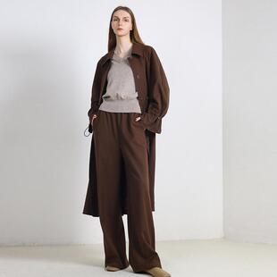 Jane express/简标达春季抽绳风衣中长款宽松休闲垂感女CFY52002