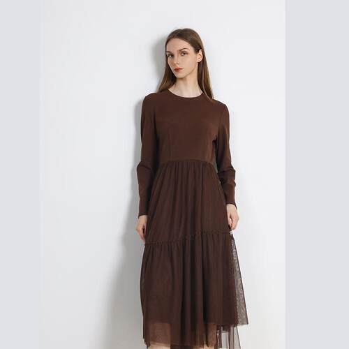 Janeexpress优雅天鹅颈连衣裙