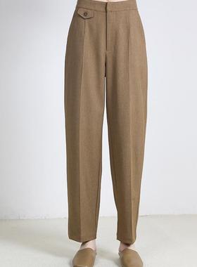 Janeexpress/简表达25年春季新款西装裤直筒裤收腿裤CKZ51009