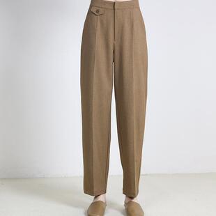 Janeexpress/简表达25年春季新款西装裤直筒裤收腿裤CKZ51009