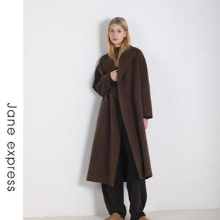 /24年冬季新款大衣泥炭藓羊毛呢大衣DDY41017