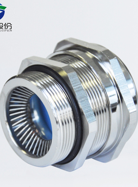 蓝盛 HEMC防磁波金属电缆防水接头IP68屏蔽铜镀镍格兰头螺纹葛兰