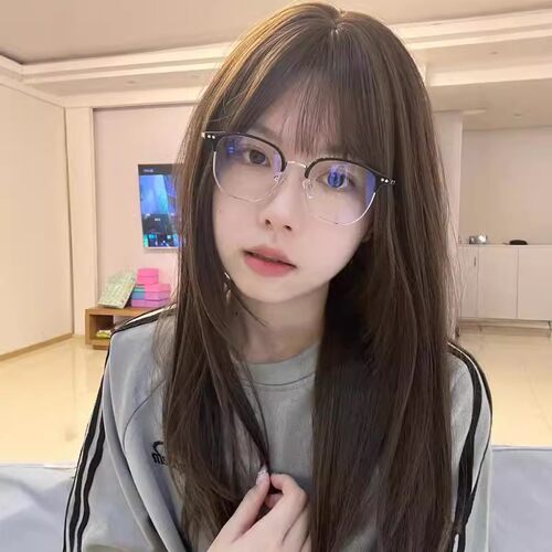 复古素颜金丝半框眼镜男女平光镜