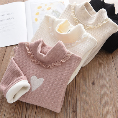 女童加绒打底衫儿童一体长袖t恤