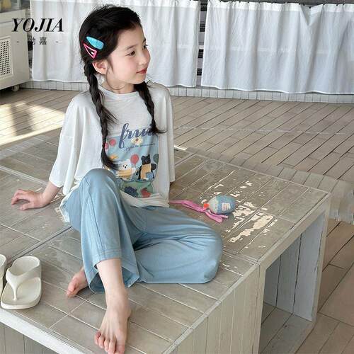 莫代尔女童睡衣夏季新款儿童家居