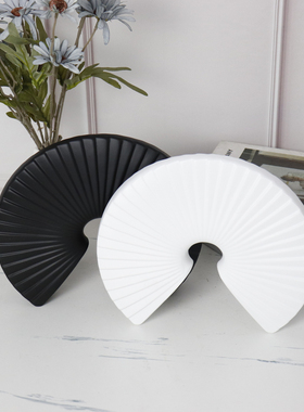 创意工艺品扇形样板房树脂简约