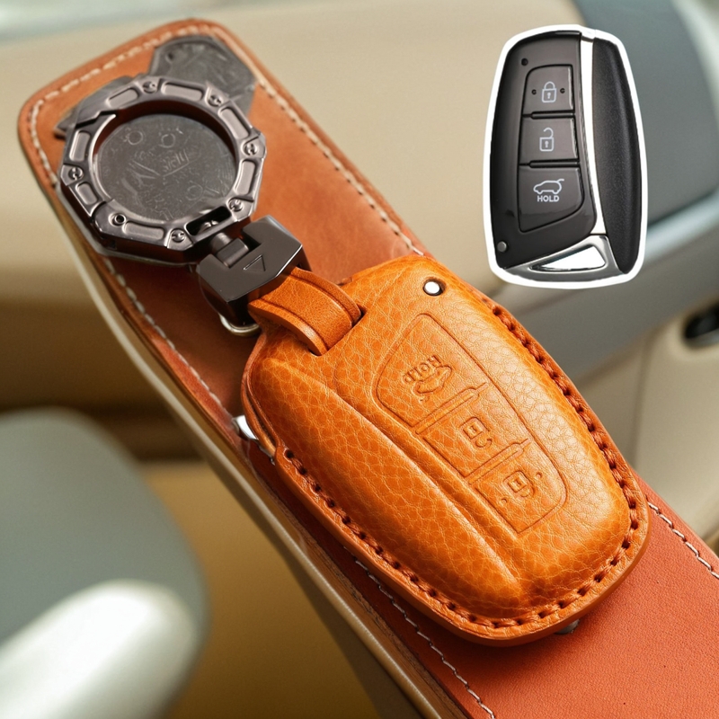 适用13-17款现代新胜达钥匙套进口格越雅科仕ix45雅尊捷恩斯包套