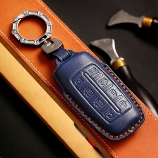 韩国专用钥匙保护套适用于劳恩斯捷尼赛思GV80高档真皮汽车钥匙包