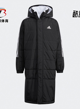 Adidas阿迪达斯正品新款冬季保暖大童运动休闲连帽梭织棉服H07272