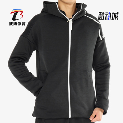 阿迪达斯正品连帽针织夹品