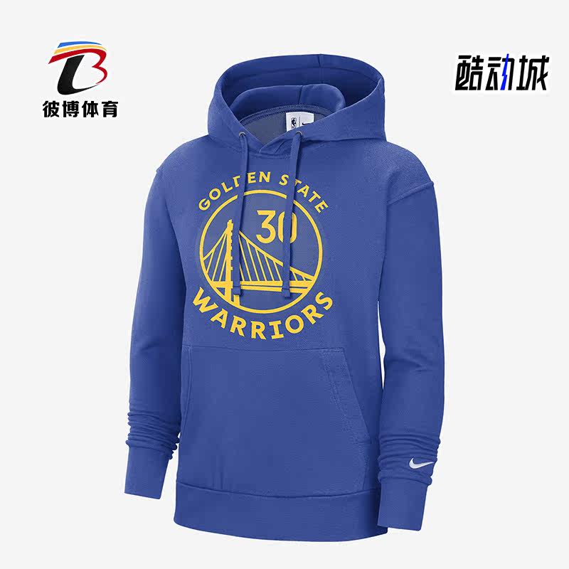 Nike/耐克正品金州勇士队新款男子加绒休闲连帽卫衣DB1213-496