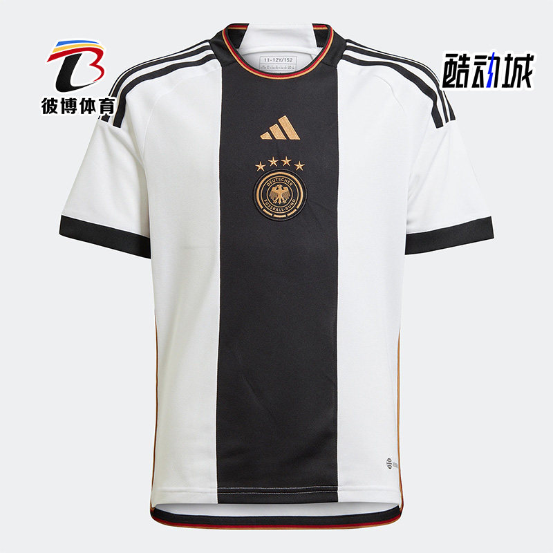Adidas/阿迪达斯正品世界杯德国队主场大童运动足球球衣T恤HF1467