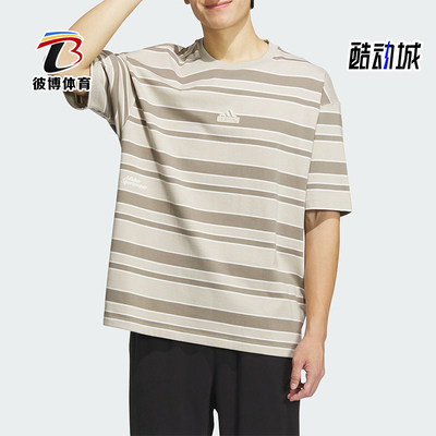 阿迪达斯男女款休闲运动短袖