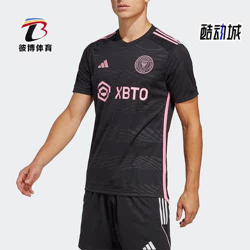 阿迪达斯男子圆领足球短袖球衣
