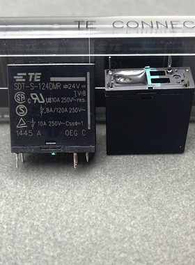 包邮全新原装 TE-SDT-S-124DMR-24VDC-TV-8-10A250VAC 继电器 4脚