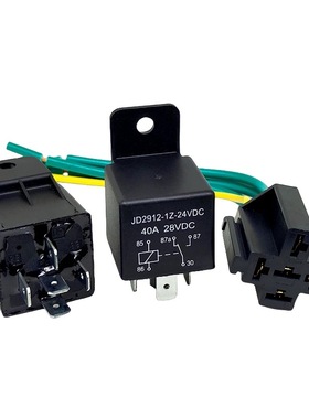 汽车继电器 JD2912-1Z-12VDC JD2912-1Z-24VDC 5脚带固定架继电器