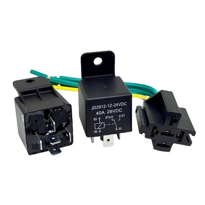 汽车继电器 JD2912-1Z-12VDC JD2912-1Z-24VDC 5脚带固定架继电器