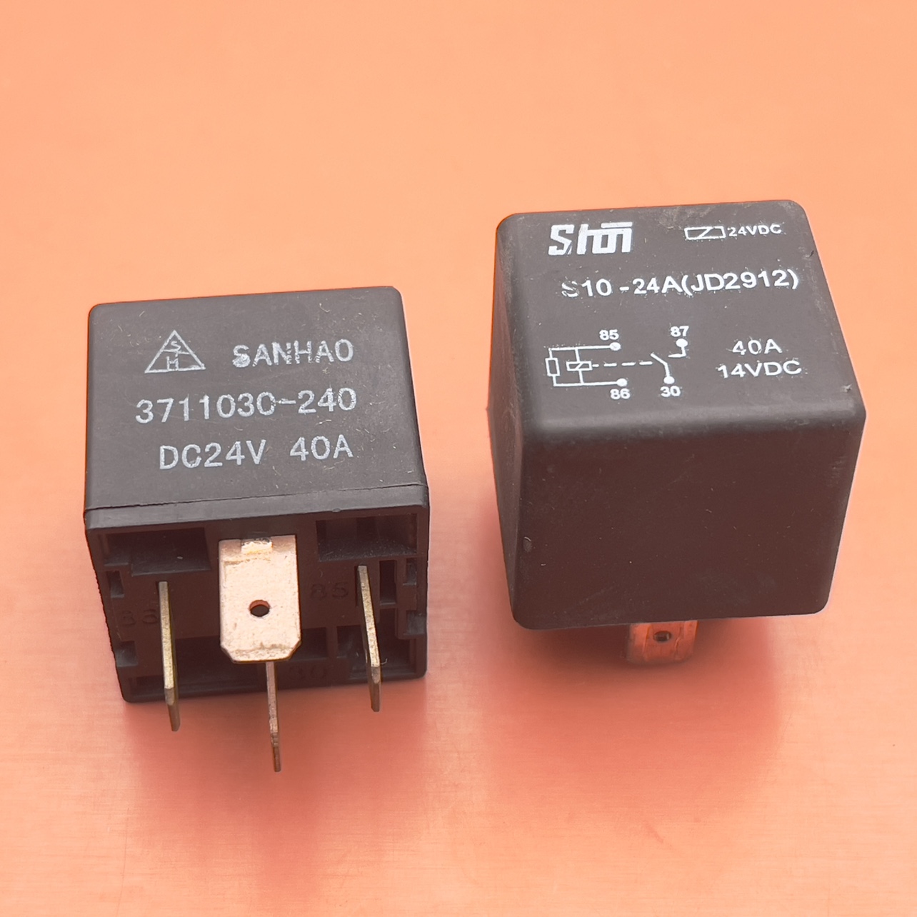 包邮全新 3711030-240 S10-24A JD2912 现货继电器40A 24V HFV4脚