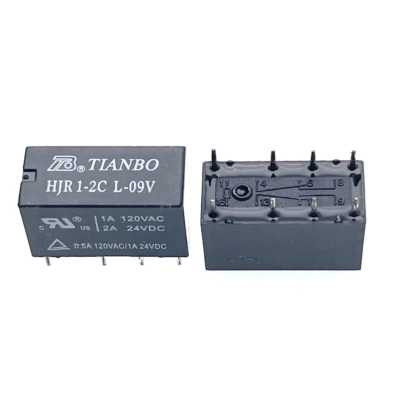 包邮原装 HJR 1-2C L-09V 天波 9V信号继电器 2A 8脚 9VDC 2开2闭