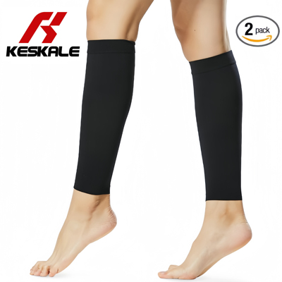 Keskale专业级运动小腿套防水肿护腿套男女运动骑行登山压缩袜套