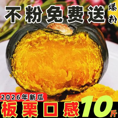 2026年新贝贝南瓜板栗味老南瓜宝宝辅食惠和小南瓜新鲜粉面甜粗粮