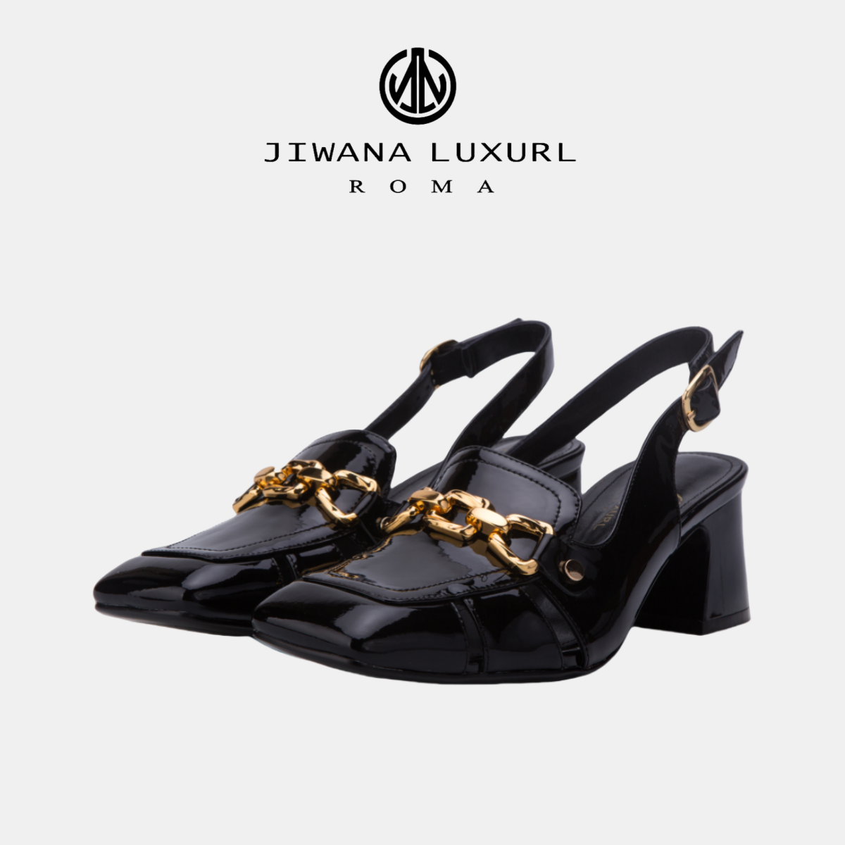 [JL礼物早秋系列]JIWANA LUXURL 女士KATE扣带粗跟单鞋