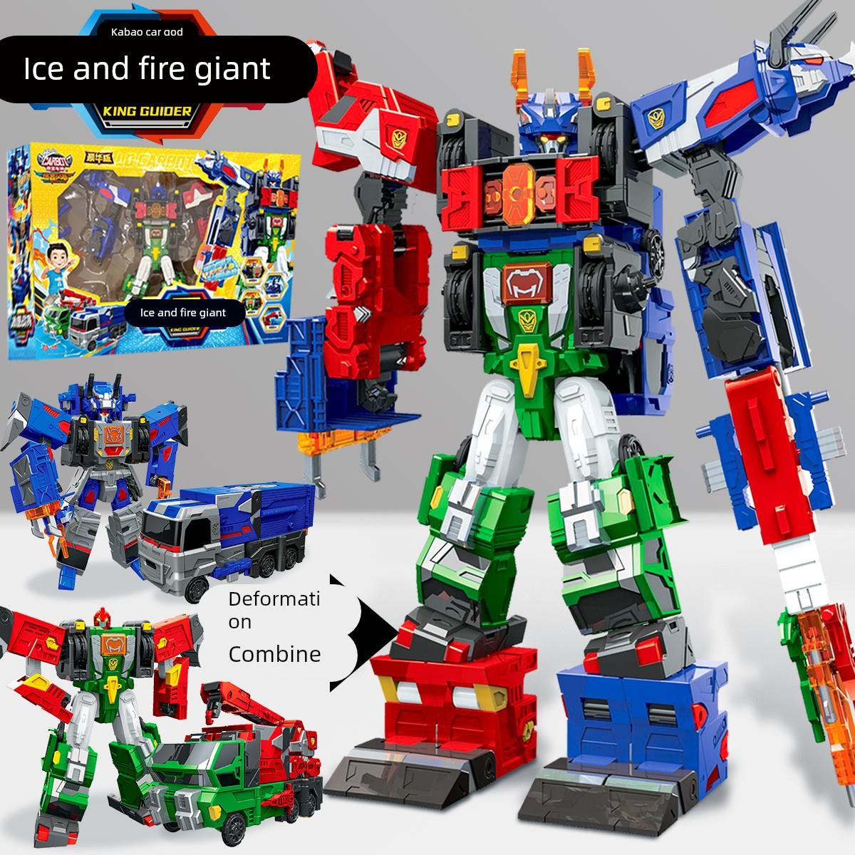 冰火巨人正版咖宝车神之燃兽风暴变形汽车玩具儿童机器人男孩机甲