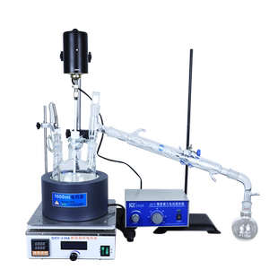 玻璃冷凝蒸馏装置实验室水泵回流萃取提纯冷凝循环装置 1000ml500