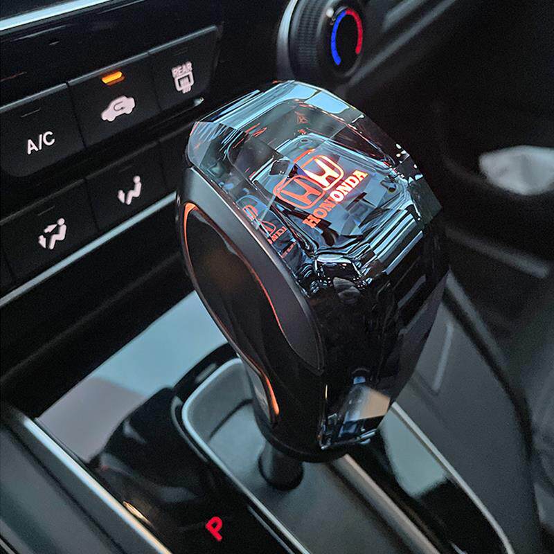 适用于本田思域雅阁飞度凌派水晶档把头CRV缤智发光水晶排挡档把