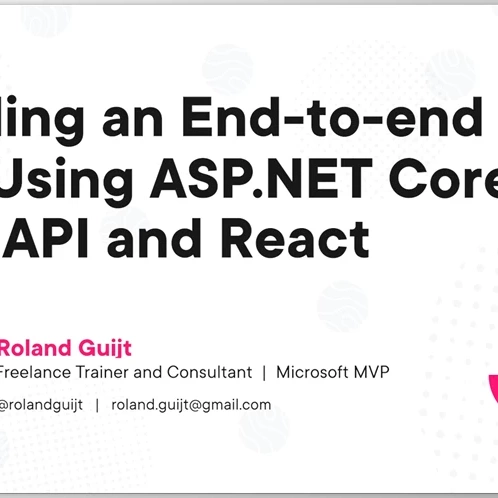 Web API 和 React 构建端到端 SPA ASP.NET - Roland Guijt