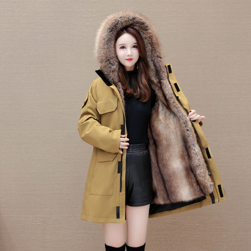 2025新款派克服女棉衣冬季貂内胆可拆卸加厚爆款貂皮大衣皮草外套,个性定制/设计服务/DIY,棉服工装,淘宝优惠券,粉丝福利购,淘宝优惠卷