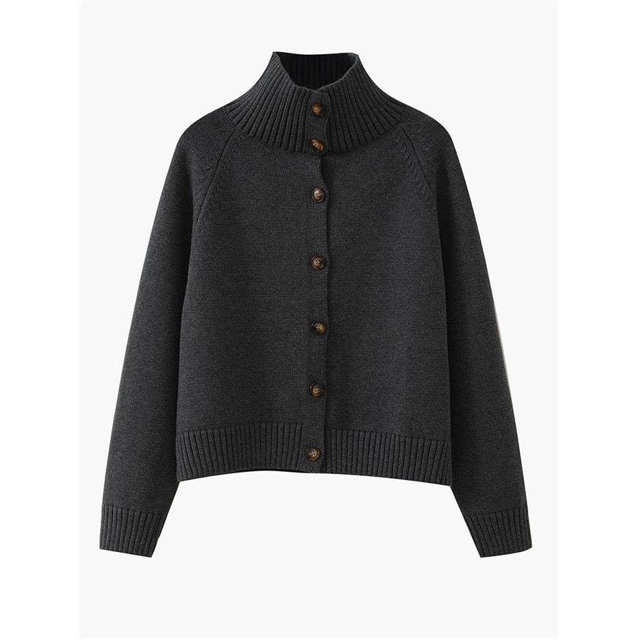 100%纯棉开衫外套女半高领可翻可立秋冬季新款加厚保暖外穿针织衫,个性定制/设计服务/DIY,棉服工装,淘宝优惠券,粉丝福利购,淘宝优惠卷