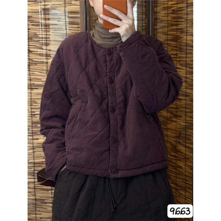 2025新款冬季砂洗亚麻菱格棉衣外套女宽松休闲百搭保暖棉衣外套女,个性定制/设计服务/DIY,棉服工装,淘宝优惠券,粉丝福利购,淘宝优惠卷