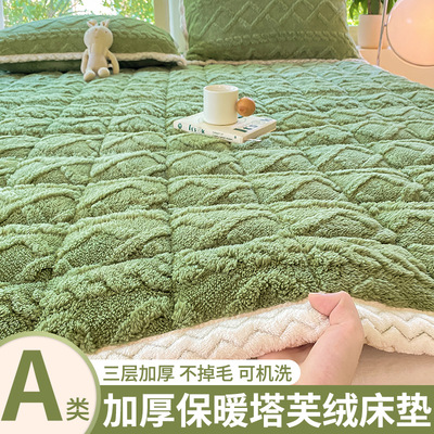 A类加厚塔芙绒床垫软垫家用卧室牛奶绒床褥垫子冬季单人垫被褥子