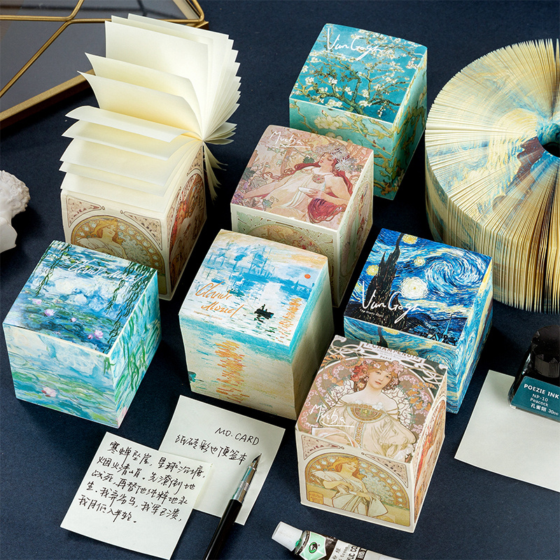 世界油画星空异形无粘性网红便签