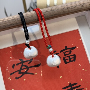 小黄花纯银999实心福袋编绳吊坠项链送礼物情侣闺蜜 2025年爆款