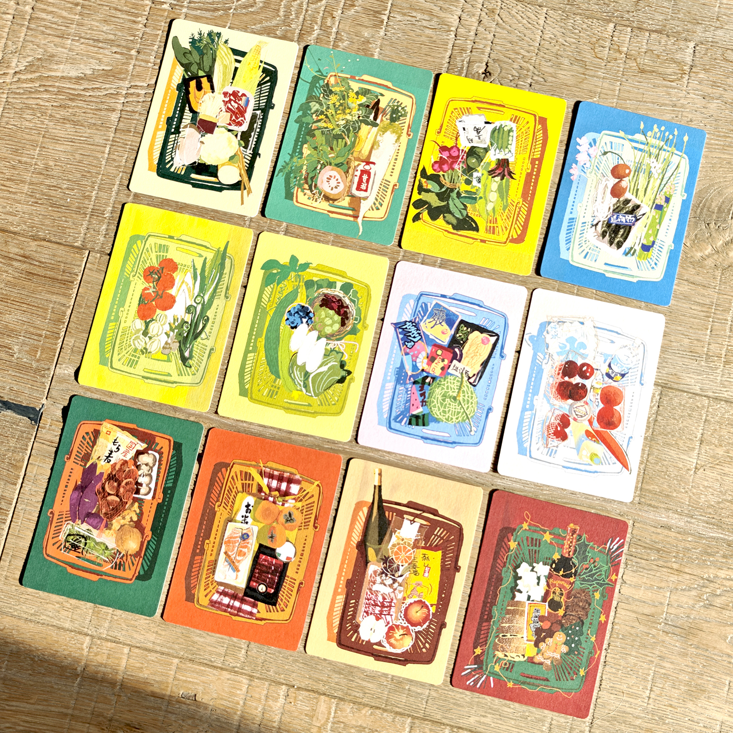 猹鱼商店 去买菜吧吧！果蔬日历自填小卡手帐礼物手机装饰 椰奶神