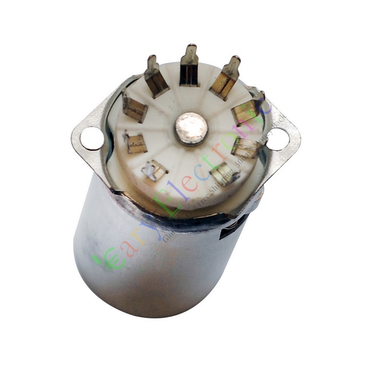 全新陶瓷GZC9-F-Y-55 9脚电子管座55mm带屏蔽罩适用12AX7 12AU7等
