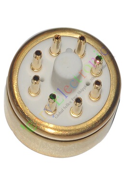 陶瓷测试管座管基6N8-G镀金电子管座适KT88 6N8 EL34 6P3P 6550等